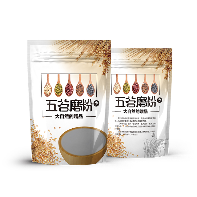 河北米粒-防潮食品拉链袋五谷杂粮磨粉镀铝自立袋
