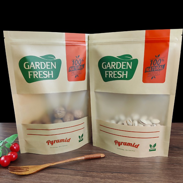 河北米粒-客户定制新品零食干果牛皮纸包装自立袋