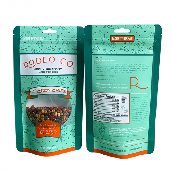 Factory Suppy Kraft Paper Ziplock Bag For Pet Food