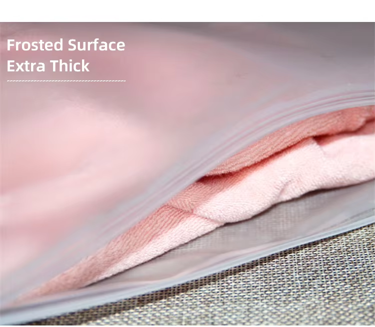 Degradable Custom Printing Plastic Frosted Zipper Bag Clothing Packaging Plastic Ziplock Bag