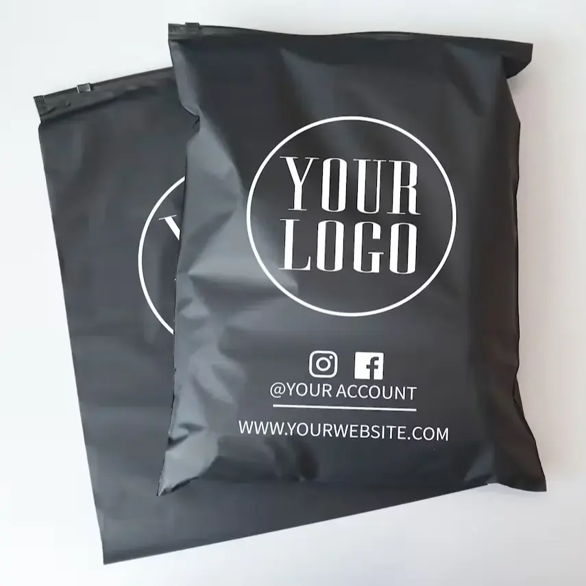 Custom Printing Resealable Self Zip Lock Cloth Packaging Plastic Black Matte Frosted Slider Zipper Bag With Own Logo