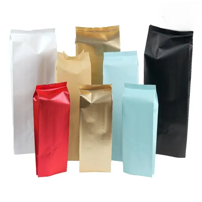Wholesale High Quality Ziplock Food Packaging Beans with Valve custom Stand Up Pouches Packaging Bags Coffee Bag