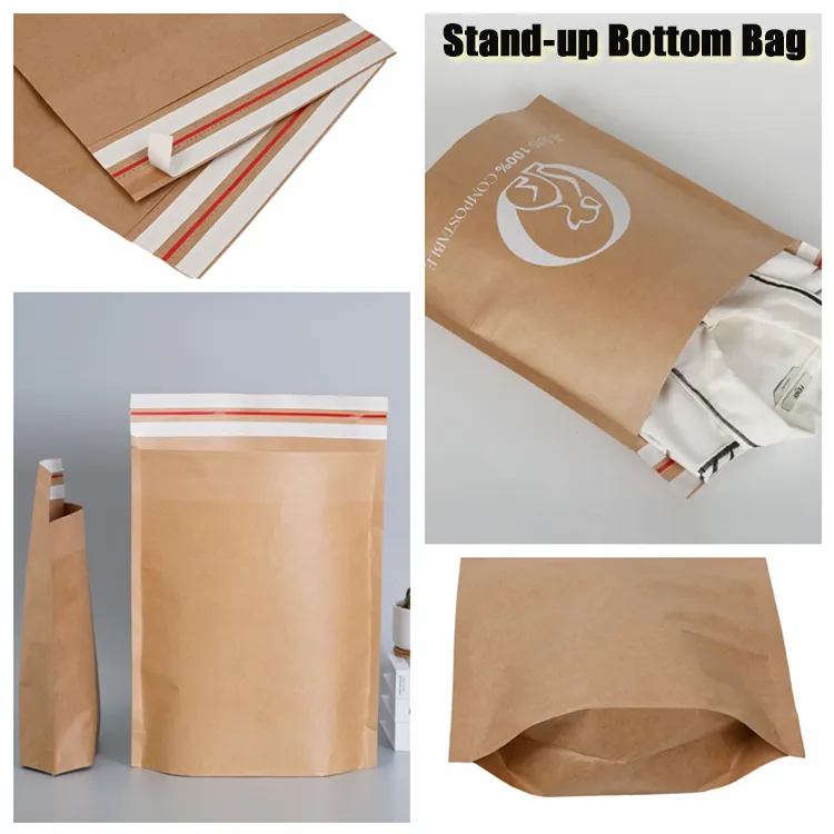 Hebeimili-Biodegradable Eco Friendly Shipping Paper Bag Custom Kraft paper mailer Bag