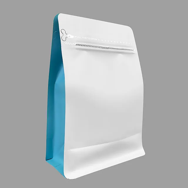 Colorful Aluminum Foil Zipper Bag Eight Side Seal Bag Zip Lock Flat Bottom Coffee Tea Pouch Food Plastic Bags