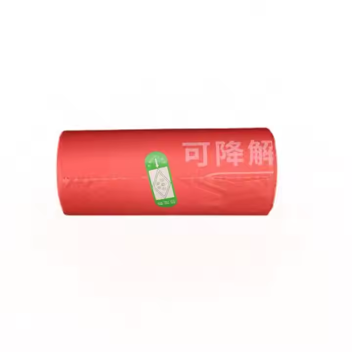 Multicolor Degradable Flat Mouth Rubbish Bags Roll for Home Office Use Environmentally Safe Garbage Liners
