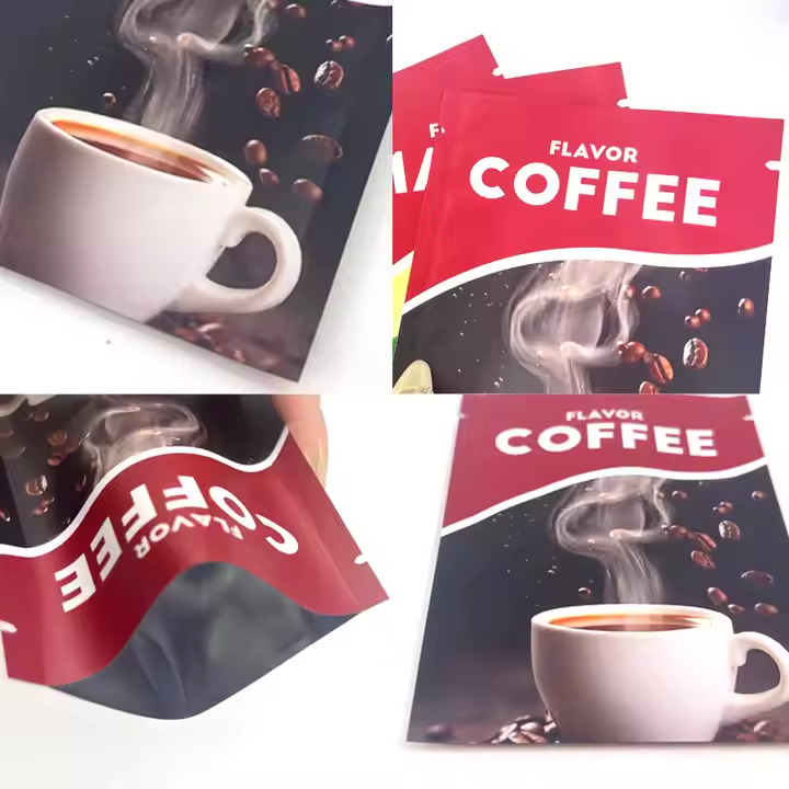 Custom Brand Plastic Mylar Bags 3 Side Seal Heat Seal Smell Proof Aluminum Foil Gummy Herb Tea Candy Coffee Packaging Bags