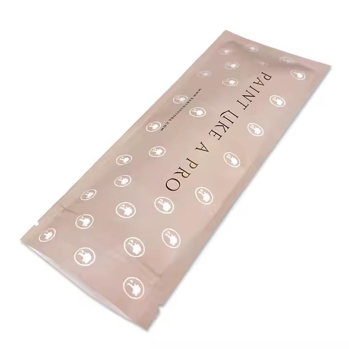 Custom Logo Printed Small Mylar Bag 3 Side Seal Ziplock Pouches for Cosmetic Packing