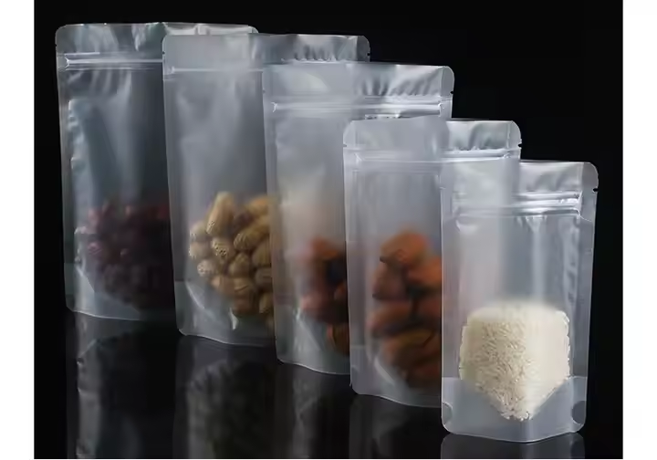 Hebeimili-Customized Resealable Transparent clear Stand up Zip Lock Plastic Bags for Food