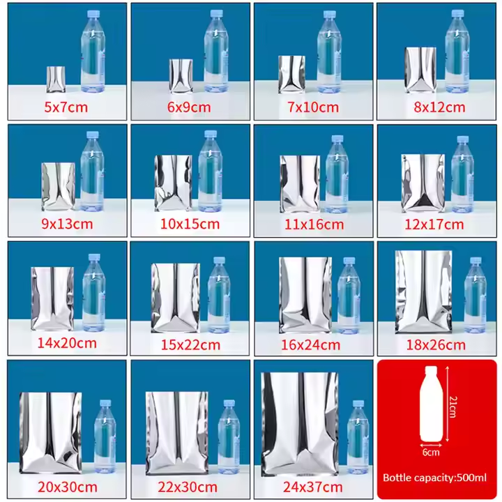 Hebeimili-Aluminum Foil Packs Silver Pouch Side Bags