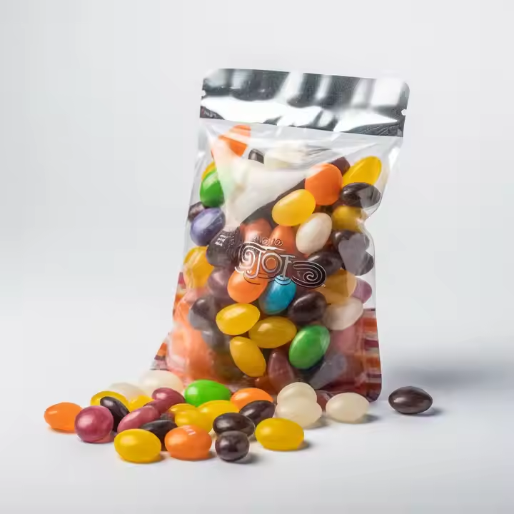 Hebeimili-High Quality in Stock Silver Pure Aluminum Foil Resealable Stand up Ziplock Pouch Bag