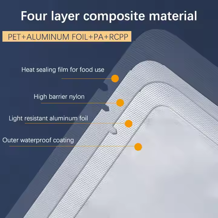 Hebeimili-Customized high temperature resistant food vacuum sealing bags thickened food deli meat packaging pet/BOPA/CPP cooking bags