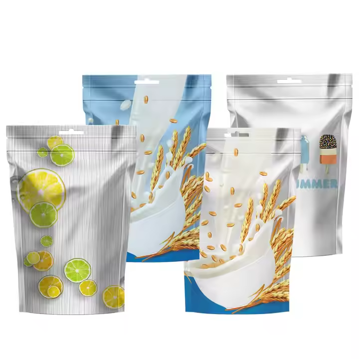 Hebeimili-Customized Zipper Lock Food Packaging Custom Digital Printing Stand up Pouch Bag