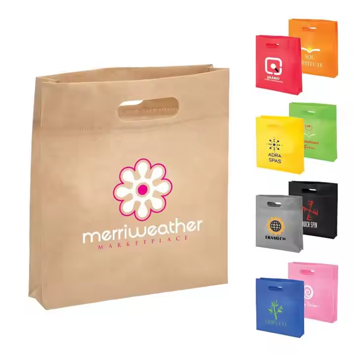 Hebeijuntu-Hot Sale Pp Spunbonded Die Cut Nonwoven Material Bag Reusable Laminated Waterproof Non Woven Bag Non Woven Hand With Logo