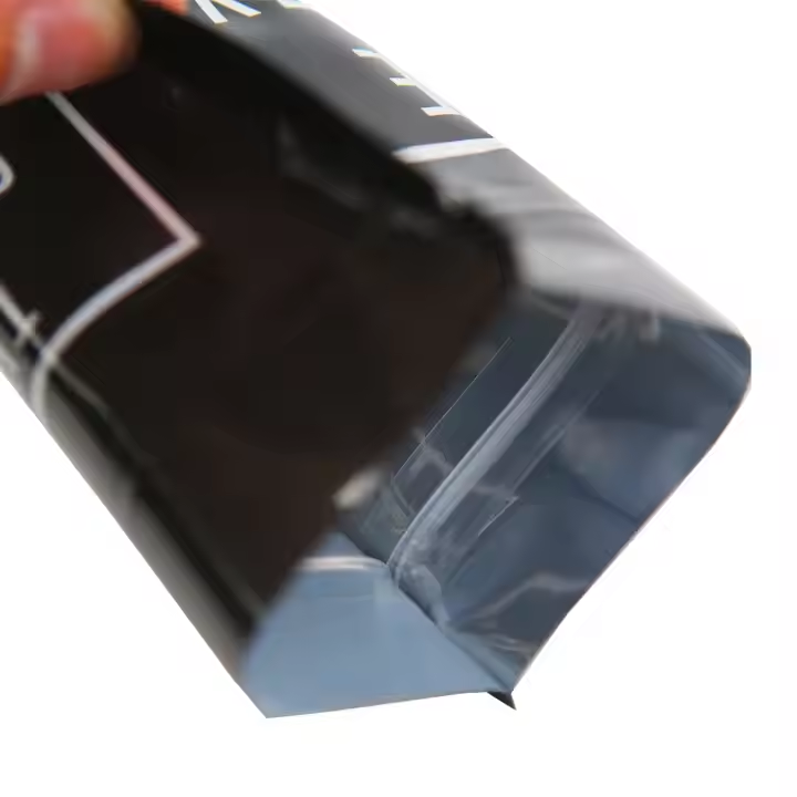 Hebeimili-Custom Print Mylar Packaging Zipper Stand up Zip Lock Pouch Black Mylar Bag With Window